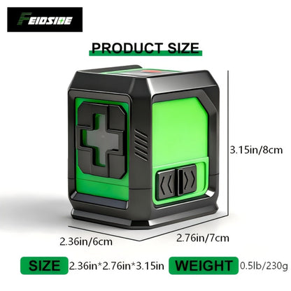 Green-and-Black Cross-Line Laser Level in Two Kits with Optional Black Tripod Checkout Pictured