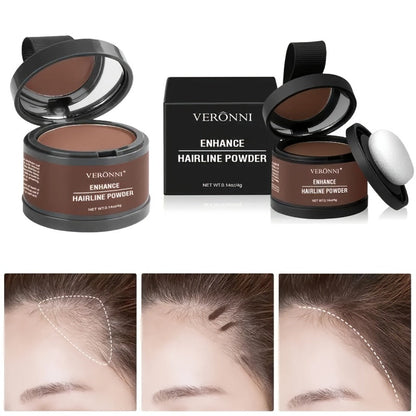 Hairline Shadow Powder Kit with Brush – Waterproof Hairline Concealer & Hair Root Touch Up Powder | Instant Fuller-Looking Hairline | 6