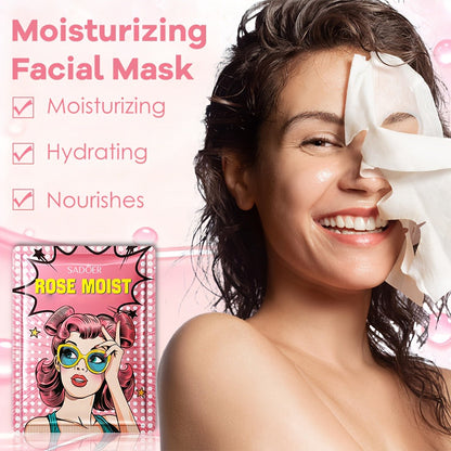 Rose Honey Strawberry Face Mask Set Eye Lip Masks Fruit Extract All Skin Types Skincare Gift Set 32pcs / 60pcs