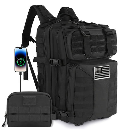 Tactical Military Backpack 50L – Large Capacity Molle Rucksack for Camping, Hiking, Hunting, Fishing & Travel