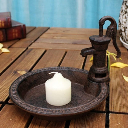Bird Feeder Cast Iron Water Pump | Outdoor Garden Patio Wild Birds