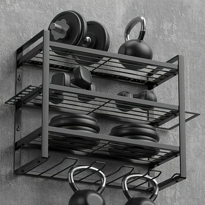 Wall Tool Storage Rack Metal Organizer - 4 Layer Cordless Drill Holder Clamp Bracket for Entryways, Bedrooms and Living Spaces