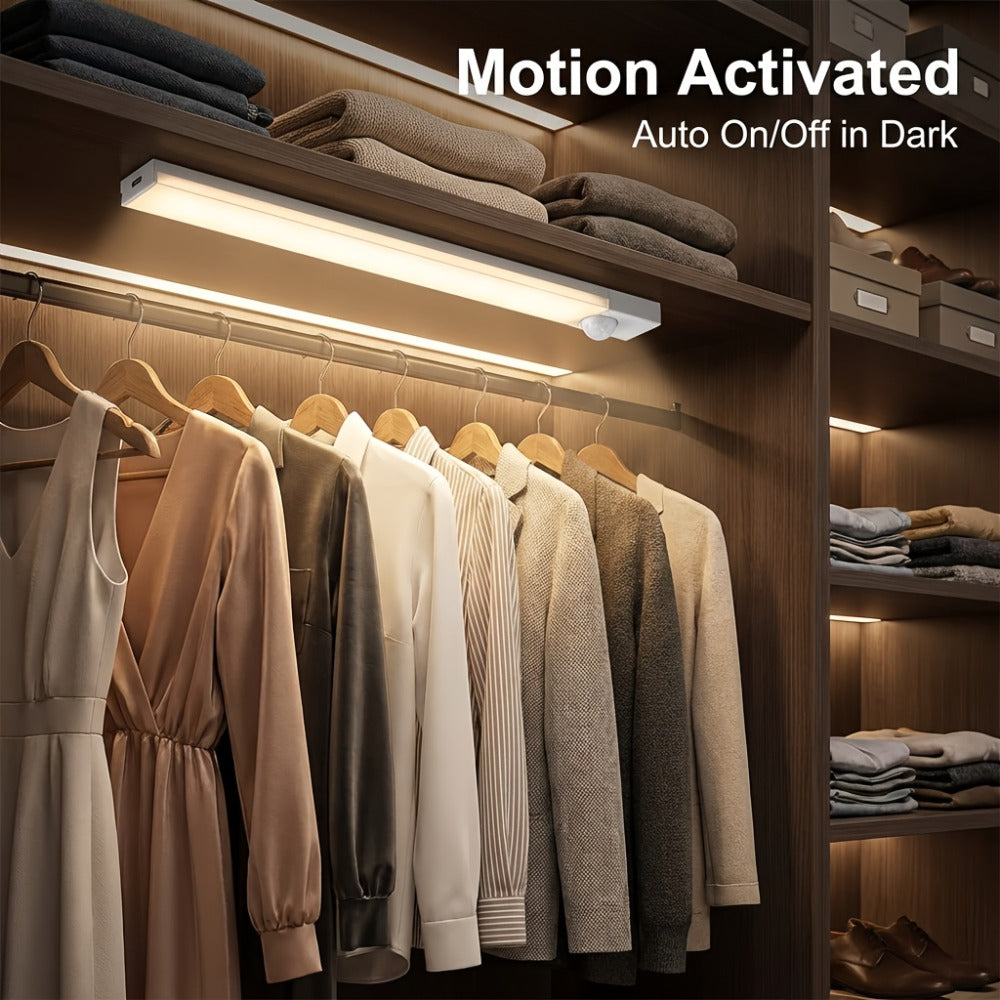 Motion Sensor Cabinet Light 6 Pack – USB-C Rechargeable LED Under Cabinet Lighting for Home Cooking, Dining and Outdoor Meals