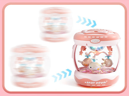 Baby Rotating Projector Music Toy 3 Months+, Interactive Animal Sounds & Lights, Multi-Functional Sensory Learning Toy for Infants