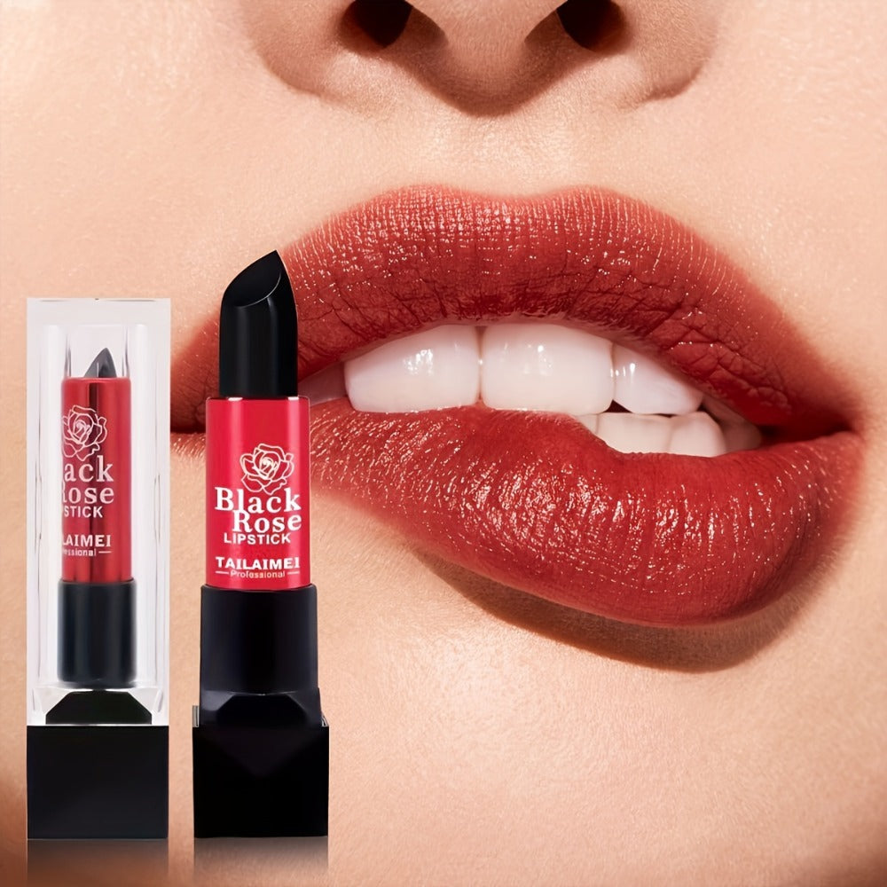 Non-Stick Moisturizing Red Lipstick – Velvety Matte Finish Long Lasting No Transfer Lip Color, Smooth Precise Application Natural Red Tone