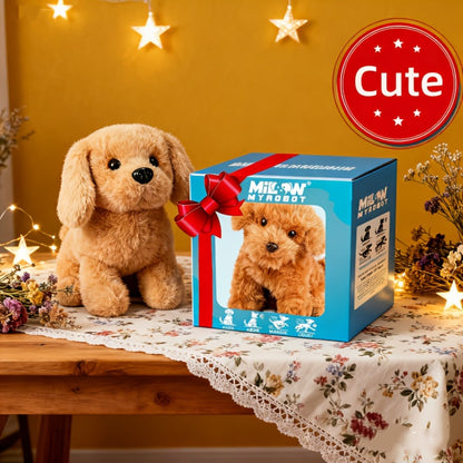 Electric Robot Dog Toy That Walks, Barks & Wags Tail, Realistic Cute Pet Toy for Kids, Birthday & Holiday Gift for Boys & Girls