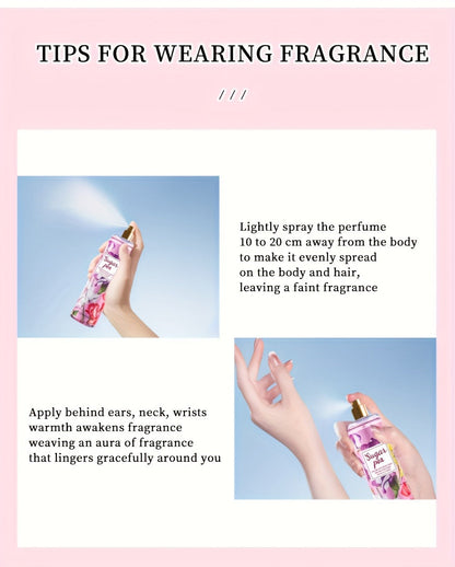 Body Spray for Women 4-Pack 8.4oz Each Hair Body Fragrance Mist Set 20 Floral Fruity Scents Daily Use Gift Value Bundle 250ml Per Bottle