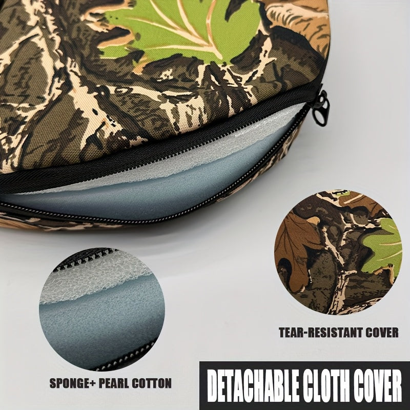 Heated Hunting Seat Foldable Camouflage – Portable Heated Cushion for Tree Stand, Ice Fishing & Outdoor Camping, Stays Warm in Cold Weather
