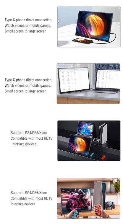 Anmite 10.5" IPS Portable Monitor 1280P 100% sRGB USB-C for an Everyday Personal Care Routine
