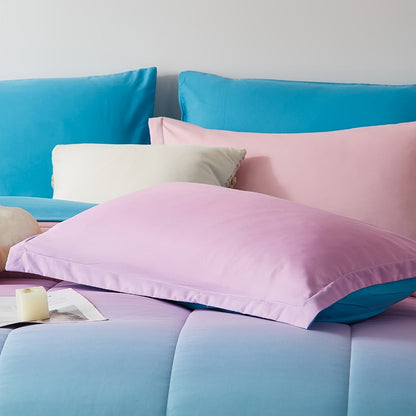 Rainbow Ombre 5- or 7-Piece Bed-in-a-Bag Set in Pink with Twin, Full, Queen and King Sizes