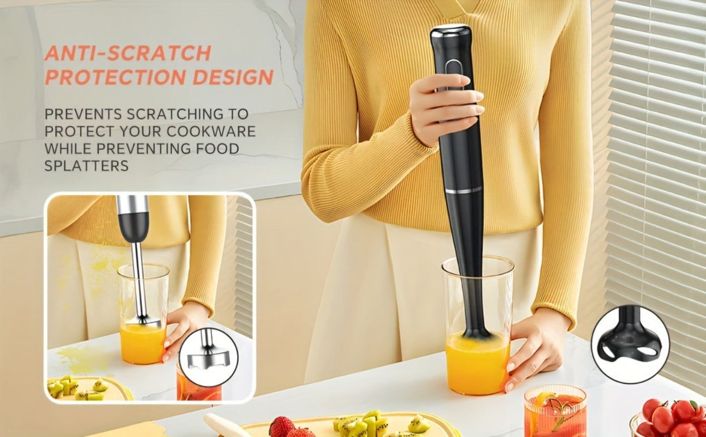 400W Immersion Blender with Two-Button Control, Detachable Shaft and 38 cm Black Handheld Body