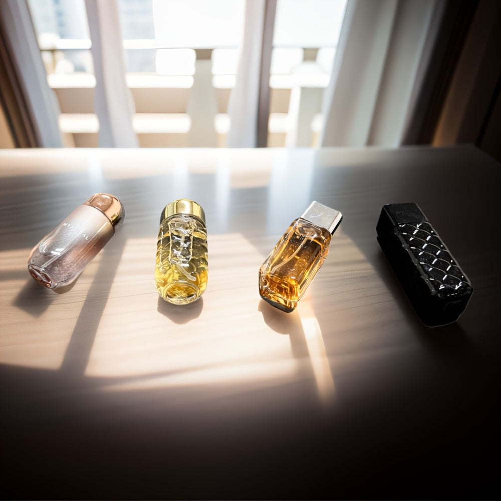 Perfume Gift Set for Women 4 Pieces – Mini Travel Fragrance Set Long Lasting, Unisex Cologne Spray Portable Gift Box for Mother's Day