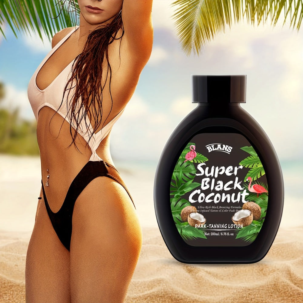 Sunless Tanning Cream with Coconut Natural Glow Bronzing Lotion Alcohol-Free BPA-Free for All Skin Types Medium Skin Tone Daily Self Tanner