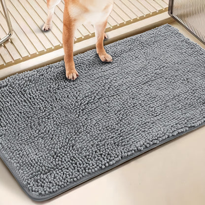 Dog Door Mat for Muddy Paws – Absorbent Non-Slip Quick-Dry Microfiber Mat | Machine Washable | Single or 2-Pack | 24×17" & 32×20"