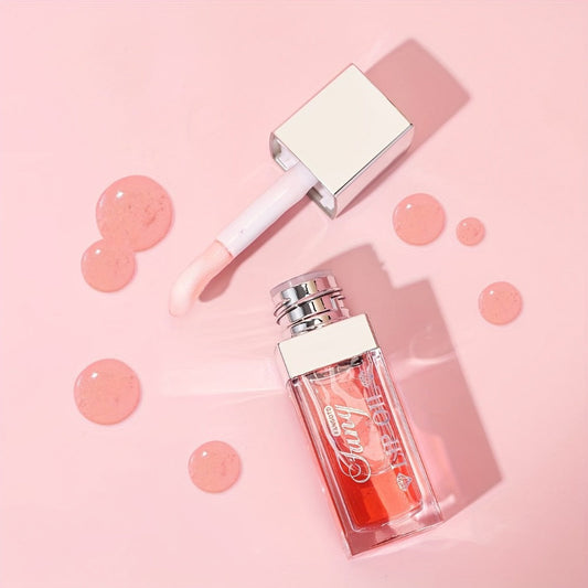 Glossy Lip Oil Set 4 Pack Moisturizing Plumping Transparent Volumizing Lip Treatment Non-Sticky Long-Lasting Lip Gloss Oil for Soft Hydrated