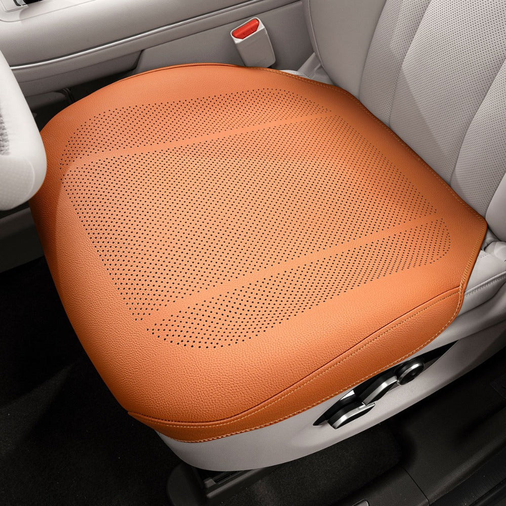 Perforated Car Seat Cushion Single Pad with 45 x 55cm Size and Black, White, Orange or Brown Color Options
