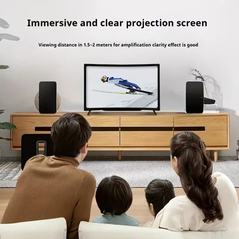 Phone Screen Magnifier 14 or 16 Inch Curved Foldable Stand – Choose HD or Standard Definition Wide Angle Eye Protection Smartphone Amplifier