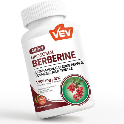Berberine Supplement with Ceylon Cinnamon, Beet Root & Turmeric, Blood Sugar Support, Metabolic Health