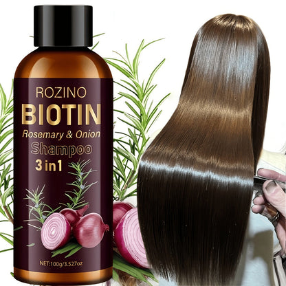 Onion Rosemary Biotin 3-in-1 Shampoo Bar for Hair Growth & Damaged Hair - Scalp Cleansing for Bath Time, Home Spa and Personal Care