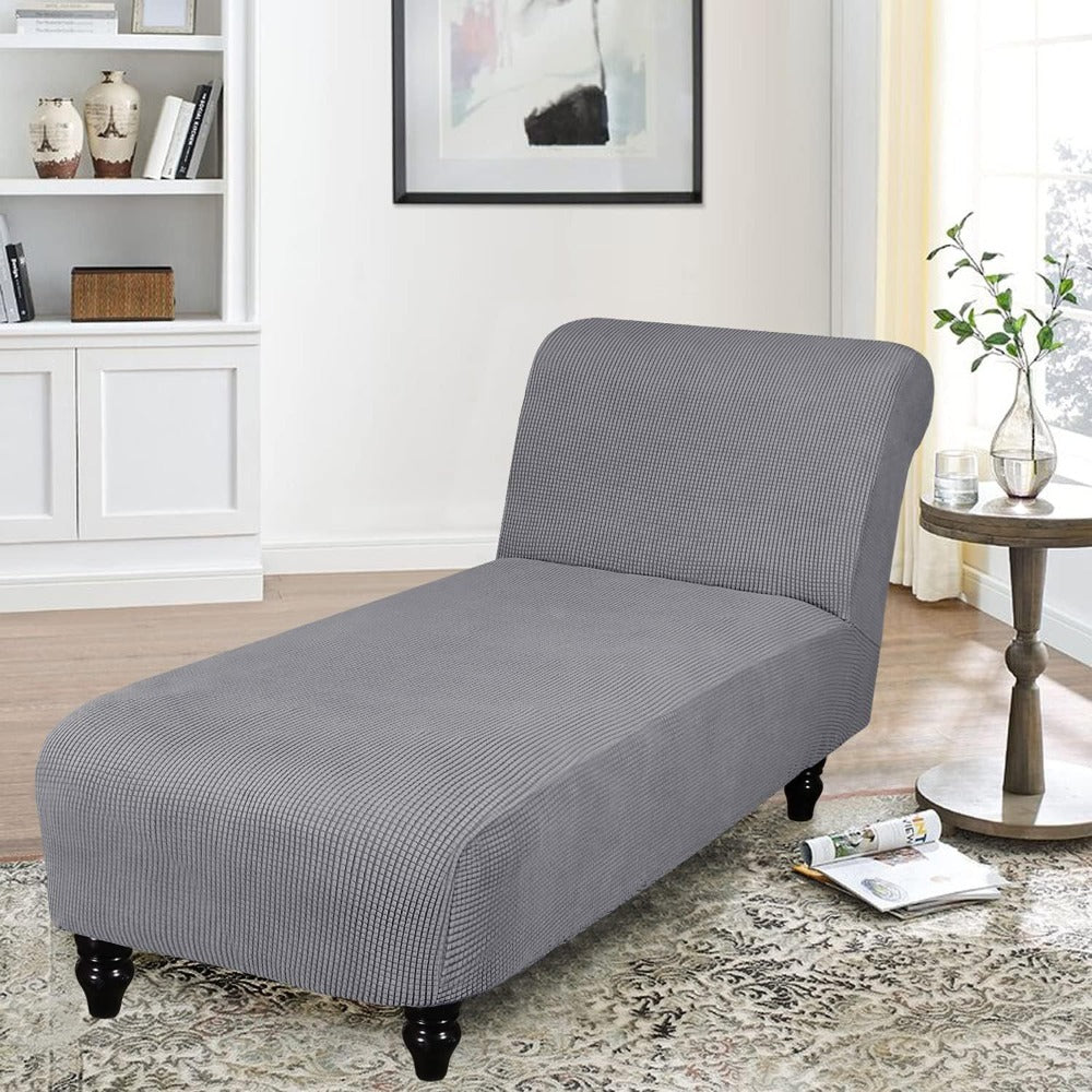 Chaise Lounge Cover Stretch Slipcover Jacquard Fabric Chair Sofa Protector for Living Room Bedroom Multi-Color