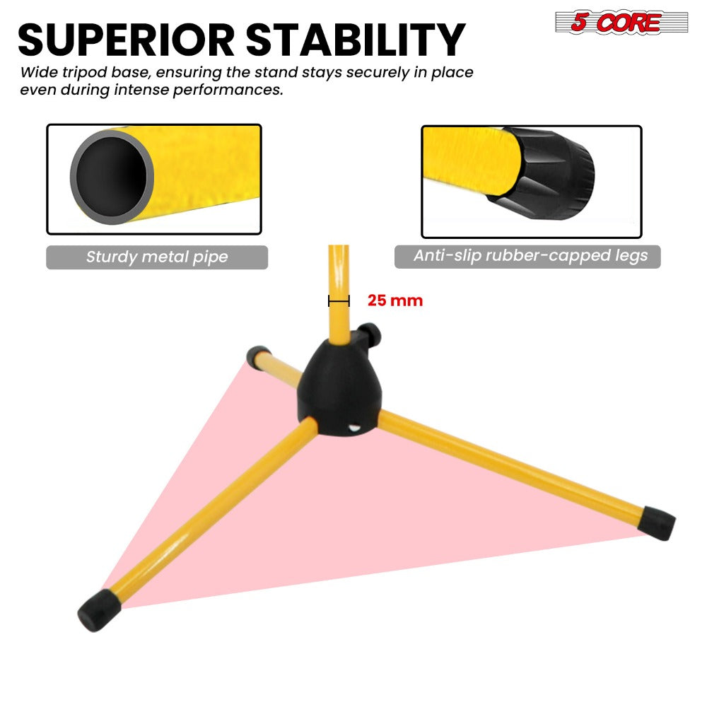 Tripod Microphone Boom Stand with 63-Inch Height, 31.5-Inch Arm, Two Clips and Six Color Options