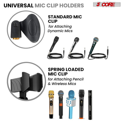 Tripod Microphone Boom Stand with 63-Inch Height, 31.5-Inch Arm, Two Clips and Six Color Options