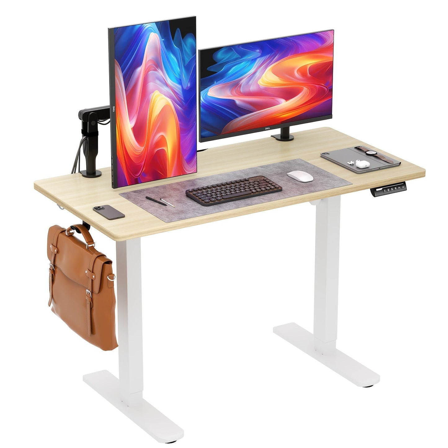 Standing Desk shown in the 55*28 Natural color option