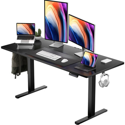 Standing Desk shown in the 63*28 Black option