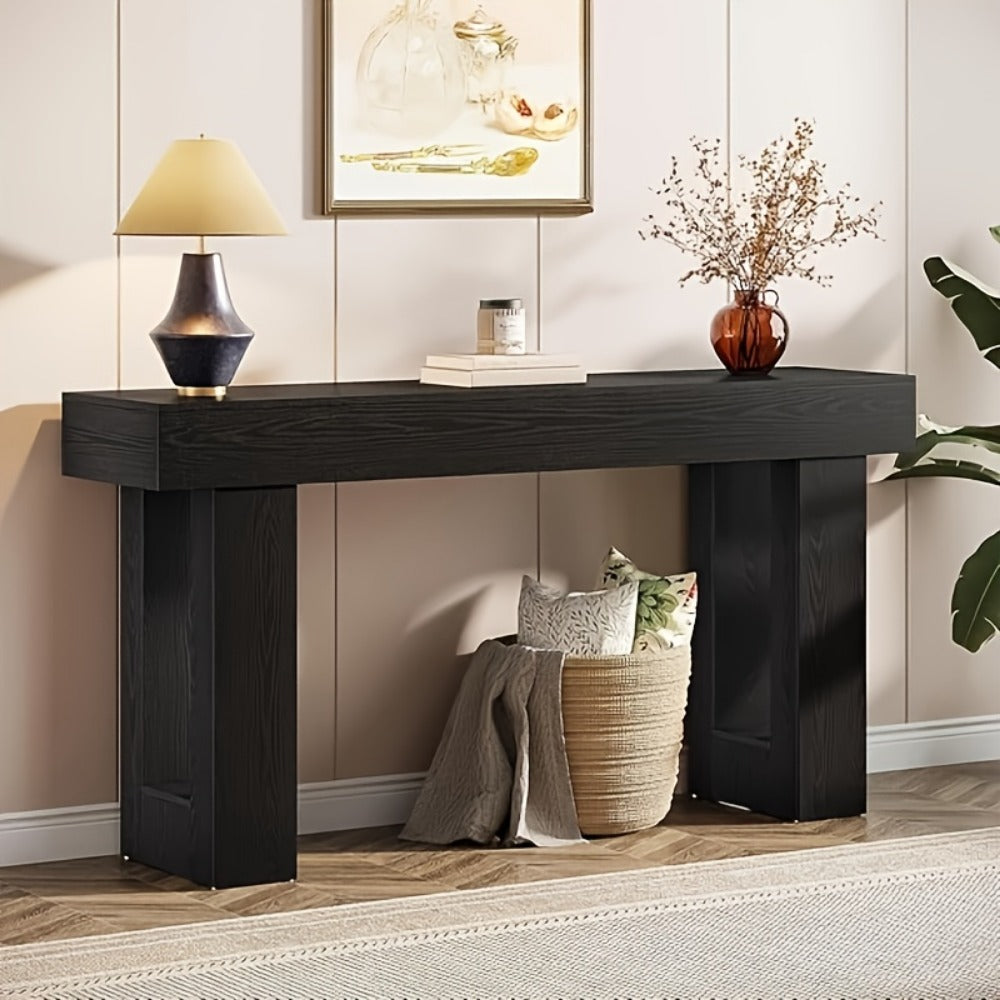 63-Inch Wood Console Table, Entryway Sofa Table for Work, Display, and Everyday Use detail image - detail view 6