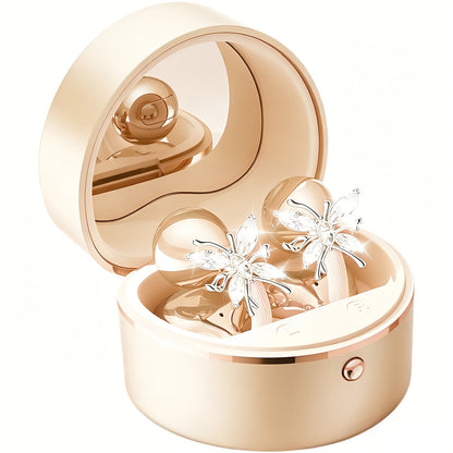 Butterfly Earring Wireless Earphones Open-Ear AI Translation HD Calls Touch Control for Bedside Audio, Alarms and Room Entertainment