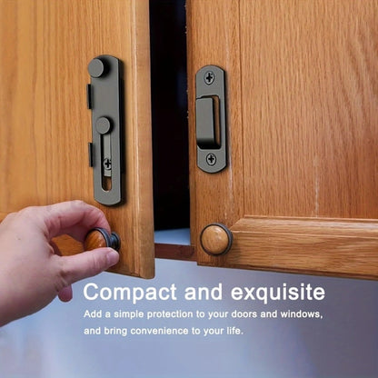 Stainless Steel Door Bolt Lock 180° Flip Latch for Entryways, Bedrooms and Living Spaces, with the Listed Configuration