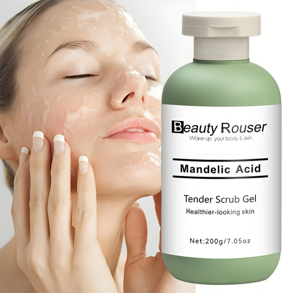 Exfoliating Body Scrub Gel with Aloe Vera, Rose & Chamomile Extract, Deep Cleansing Physical Scrub for Face & Body