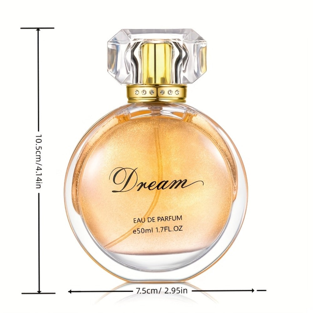 Perfume for Women in 1.7 oz Golden Floral Bottle with Rose Accent and Eau de Parfum Spray Format