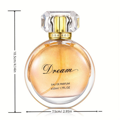 Perfume for Women in 1.7 oz Golden Floral Bottle with Rose Accent and Eau de Parfum Spray Format