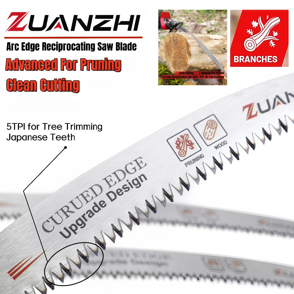Reciprocating Saw Blade Pruning Arc Edge 3 Pack 6TPI Japanese Teeth CR-V Ultra Hardened for Wood for an Everyday Personal Care Routine
