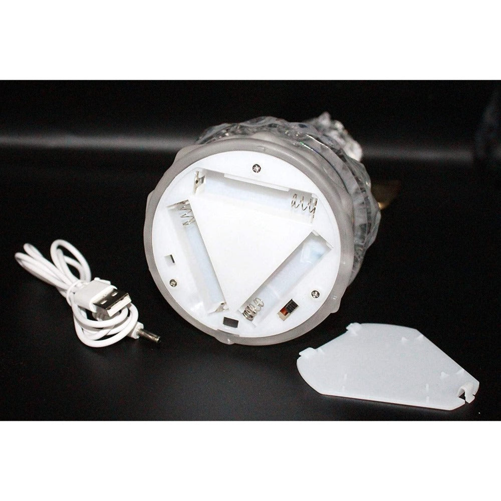 Angel LED Snow Globe Water Lamp 12 Inch - Color Changing Glitter Golden Wings Timer for Entryways, Bedrooms and Living Spaces