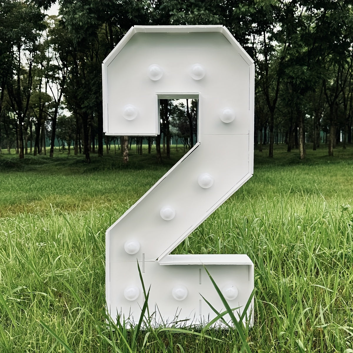 28.7-Inch Warm White LED Numeral Party Display in Paper and PS Foam Board with Seven Model Options