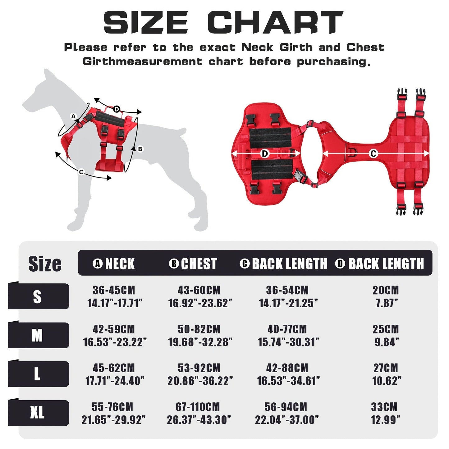 Full-Body Dog Vest Harness with Dual Top Handles in Six Colors and S, M, L or XL Sizes Pictured