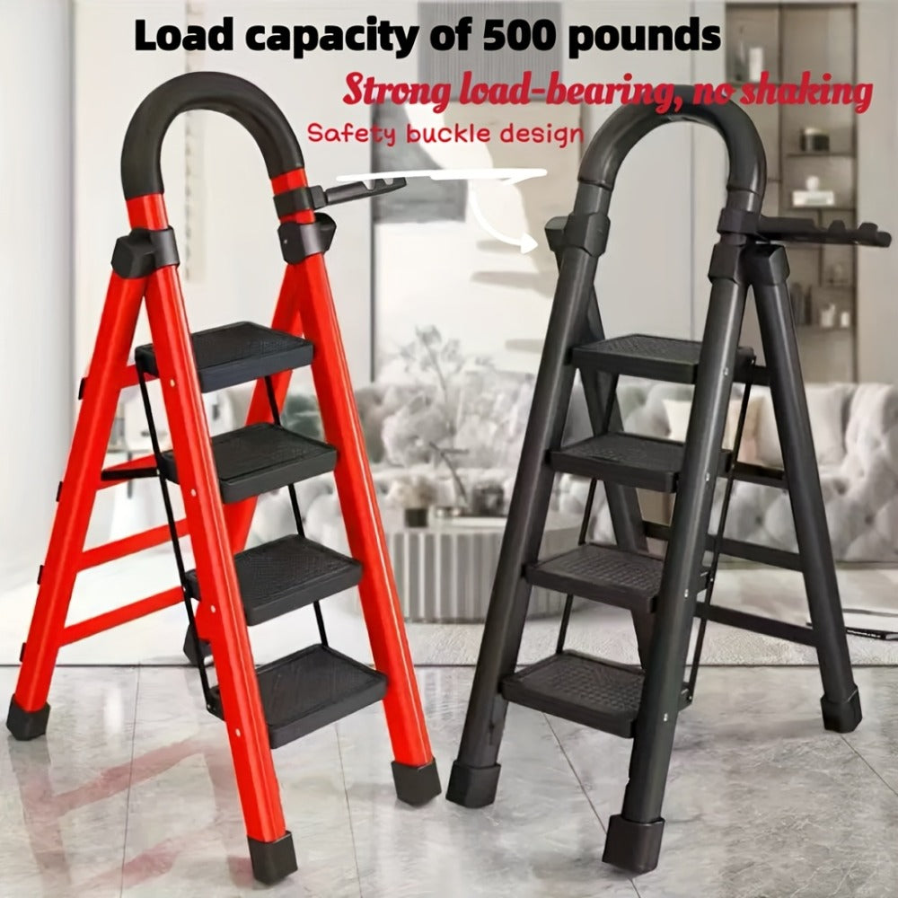 Portable Folding Step Ladder 3/4/5-Step, Weight, Plastic Step Stool Ladder, Foldable Ladder for Household