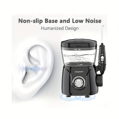 Water Flosser for Teeth & Braces 600ml Large Tank – 10 Adjustable Pressure Levels 8 Nozzles IPX4 Waterproof Professional Oral Irrigator
