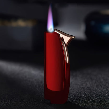 Windproof Lighter 2-Pack, Slim Portable Pocket Lighter with Mirror Finish, Refillable Butane Flame