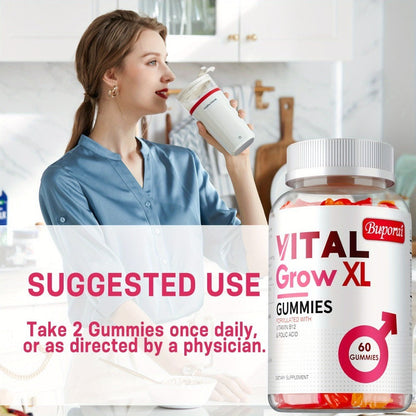 Dietary Supplement Gummies with Buporai Label, Apple Cider Vinegar, Mineral Blend and 60 Count