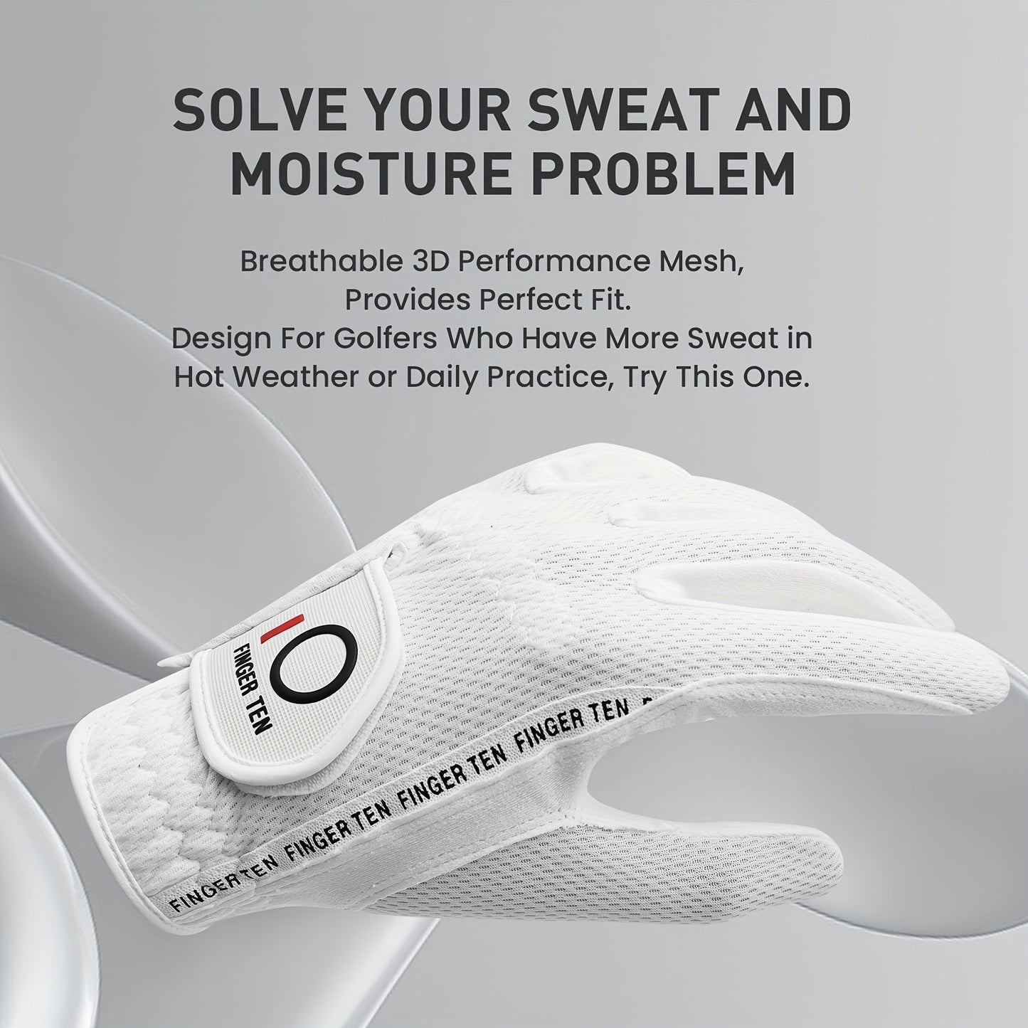 Wet Weather Golf Gloves Rain Grip 3-Pack for Men | Breathable Water-Resistant Golf Gloves for Left & Right Hand