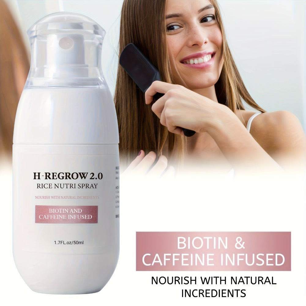 Rice Scalp Spray 4pcs Set, Hydrolyzed Rice Protein & Ginger Root Extract Hair Mist for Scalp, Strengthening & Softening