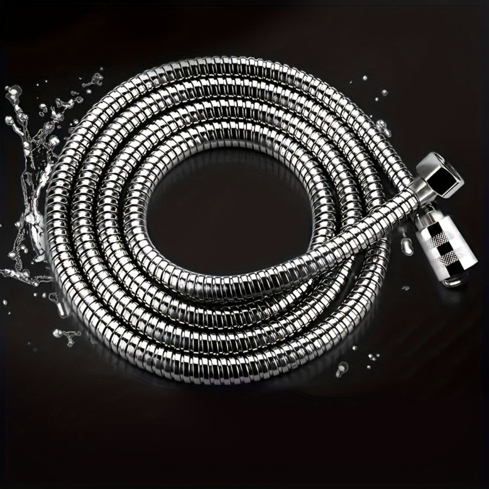 Flexible Stainless Steel Shower Hose Electroplated – Round Shape, Wall-Mounted Easy Install, for Rainfall Shower Heads & Sprayers