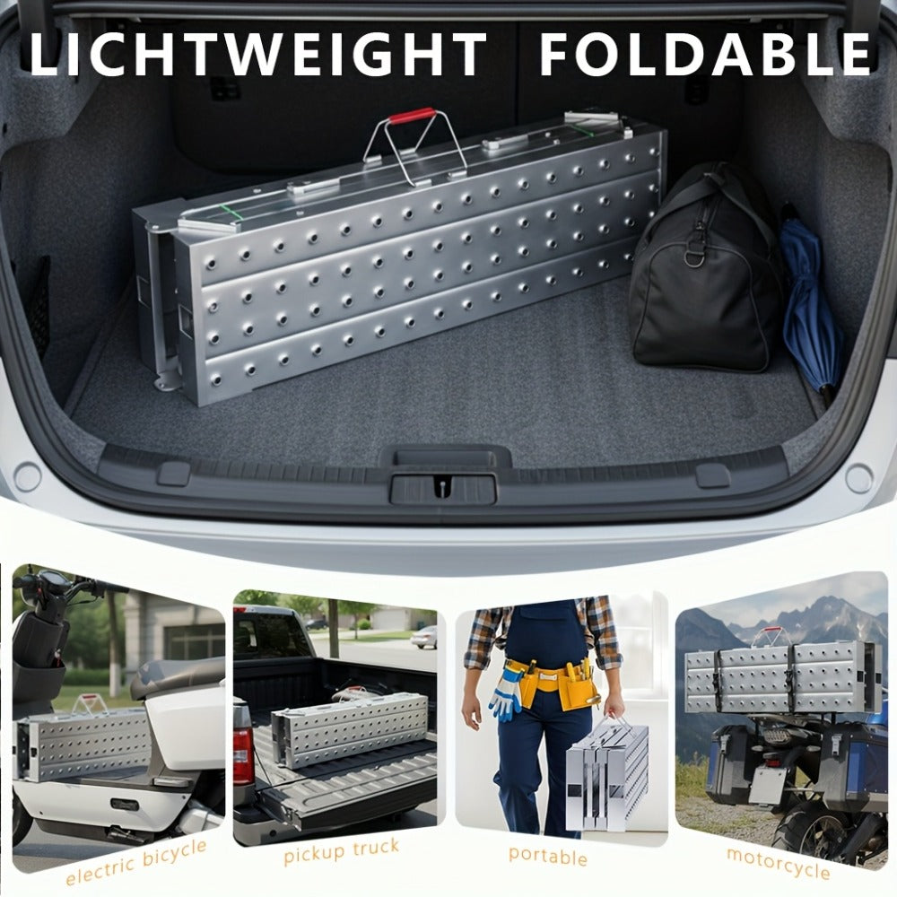 Folding Work Platform Scaffold Portable Adjustable Height Ladder Stool for Entryways, Bedrooms and Living Spaces