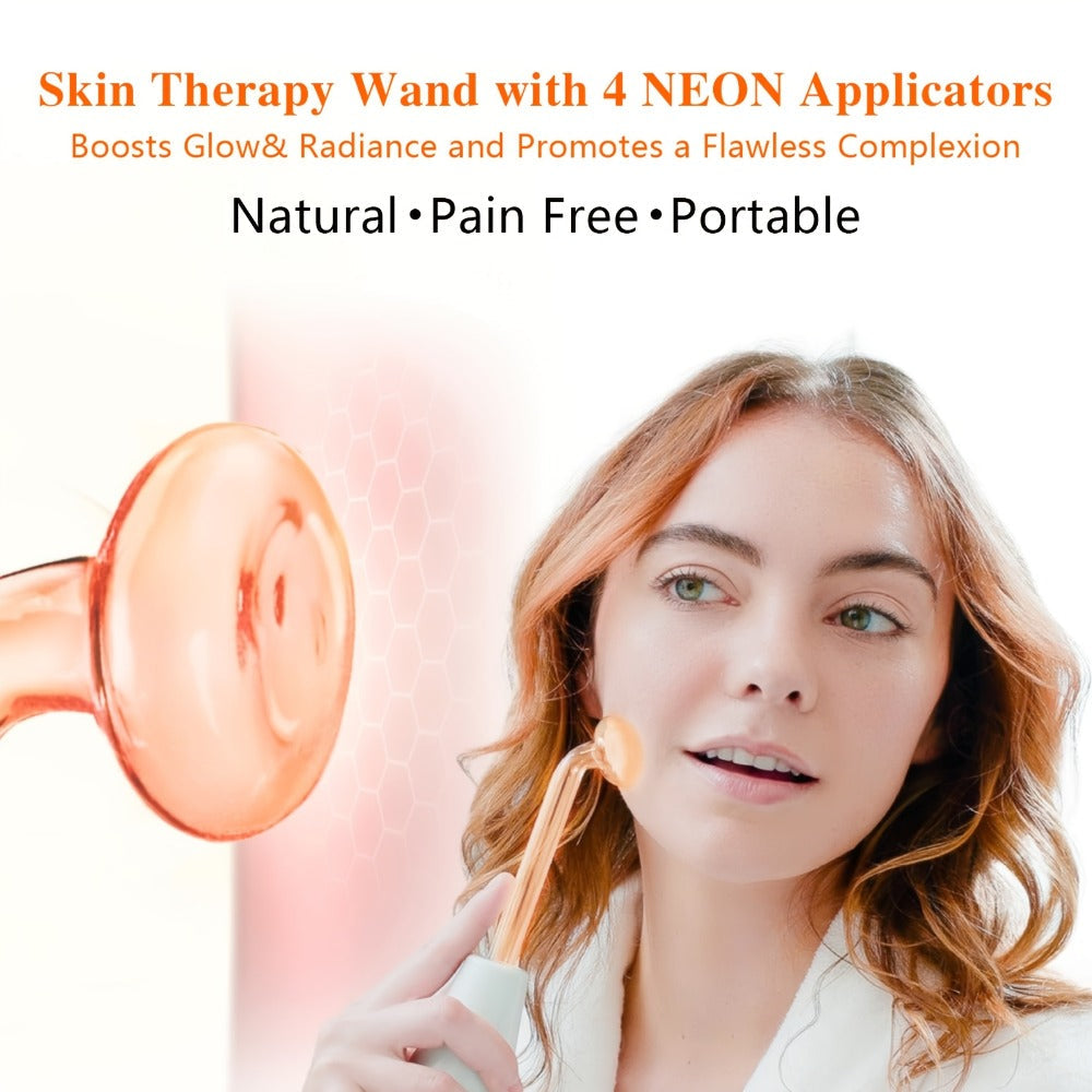 Facial Massager Stick 4-in-1 Vibration Beauty Wand Portable Multi-Function Face Lifting Tightening Skin Care for Home or Salon Spa Use