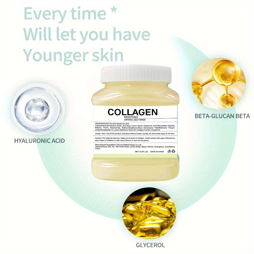 DIY Peel-Off Face Mask Powder Collagen & Turmeric, with Hyaluronic Acid & Beta-Glucan for Bath Time, Home Spa and Personal Care