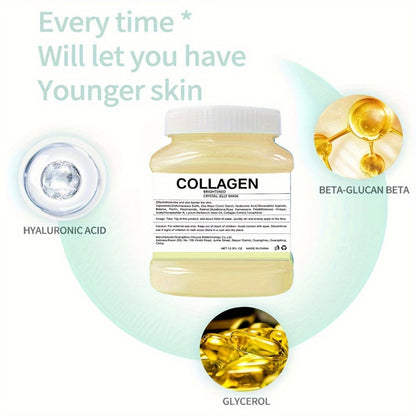 DIY Peel-Off Face Mask Powder Collagen & Turmeric, with Hyaluronic Acid & Beta-Glucan for Bath Time, Home Spa and Personal Care