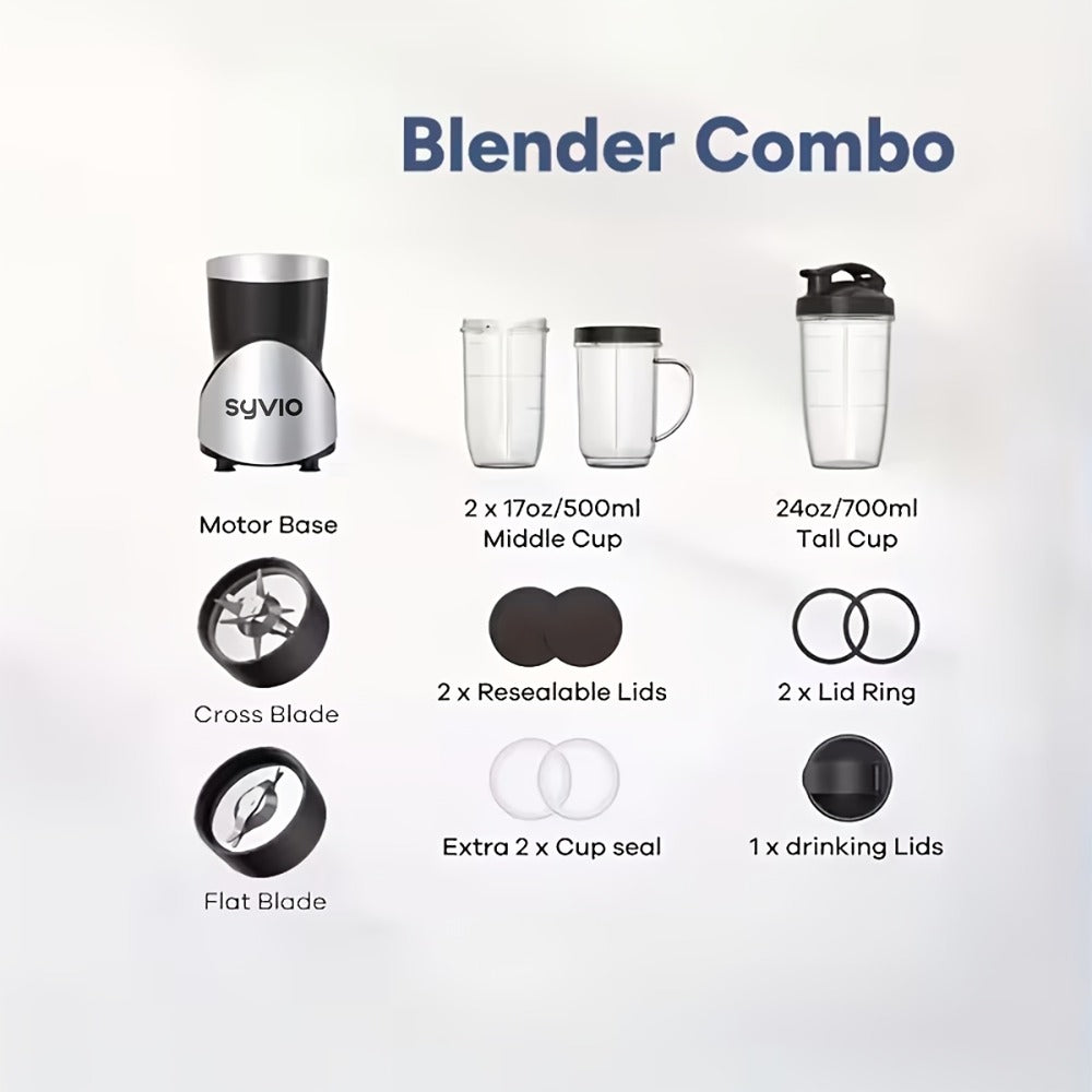 Personal Blender & Smoothie Maker 12-in-1, High-Powered Protein Shake Mixer, Multi-Function Grinder